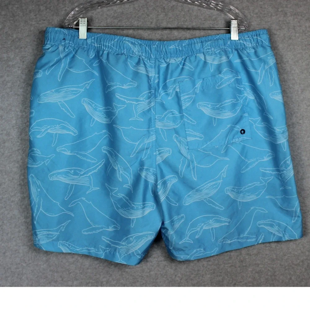 Eddie Bauer 2XL Mens Whale SPF 50+  Blue Volley‎ Swim Trunk